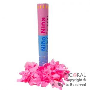 LANZAPAPELITOS REVELACION DE GENERO ROSA 30CM x 1